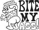 "bite my ass" 18см*14см - 150 руб.